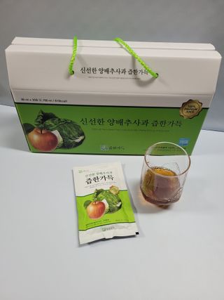 즙한가득 양배추사과즙/석류즙 30포, 선물박스 택1 — 4점을 준 리뷰어가 2022년 1월 올린 사용 사진