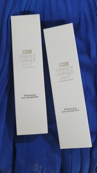 리생 [Re생] 퍼팩트 앰플 이중 기능성 미스트 100ml  피부미백 주름개선 = 총 2개 200ml 증정 — 4점을 준 리뷰어가 2021년 9월 올린 사용 사진