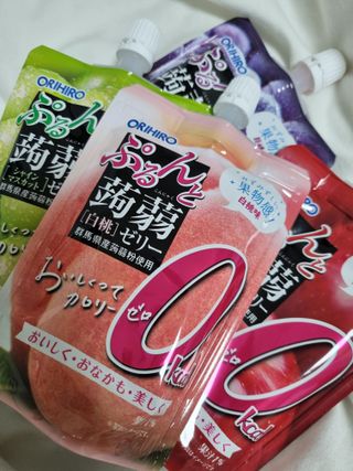 ORIHIRO 오리히로 곤약젤리 제로칼로리 130g 4종 4팩(맛별로 1팩씩) — 5점을 준 리뷰어가 2023년 3월 올린 사용 사진