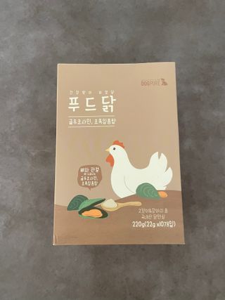 도그퓨어 푸드닭 강아지 닭고기 통살 애견간식 오리지널/차전자피/초록입홍합 — 5점을 준 리뷰어가 2021년 10월 올린 사용 사진