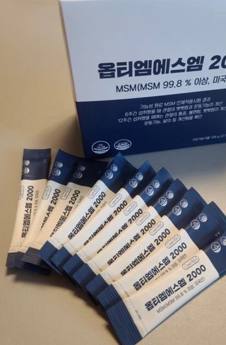 바른비타민 옵티엠에스엠2000 1박스 60포 관절 연골 복합건강기능식품 — 4점을 준 리뷰어가 2021년 6월 올린 사용 사진