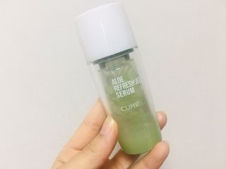 김정문알로에 큐어 큐어 알로에 리프레쉬 젤리 세럼, 큐어 알로에 하이드로 젤리 크림 — 5점을 준 리뷰어가 2021년 4월 올린 사용 사진