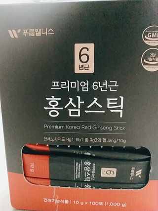 [푸름웰니스] 프리미엄 6년근 홍삼스틱 3mg x 100포 — 5점을 준 리뷰어가 2022년 4월 올린 사용 사진