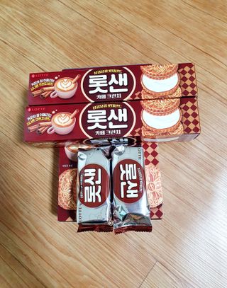롯데제과 롯샌 카페크런치 — 4점을 준 리뷰어가 2021년 10월 올린 사용 사진