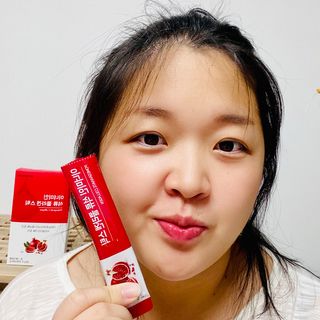 이너미인 석류 콜라겐 스틱 — 3.5점을 준 리뷰어가 2021년 1월 올린 사용 사진