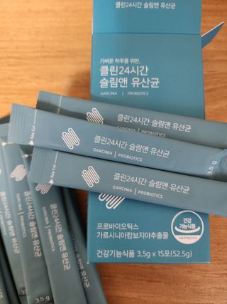 클린24시간 슬림앤유산균 1박스 (3.5g X 15포) — 5점을 준 리뷰어가 2022년 10월 올린 사용 사진