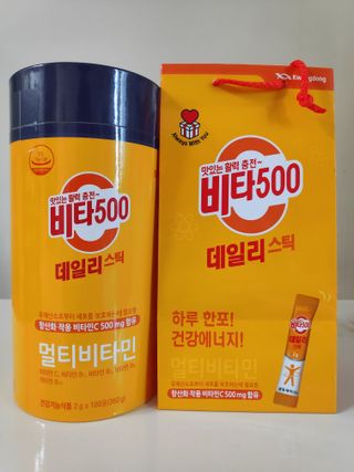 광동생활건강 프리 [광동] VB와 VC를 함유한 멀티 비타민 비타 500 데일리 스틱 180포 — 5점을 준 리뷰어가 2022년 6월 올린 사용 사진