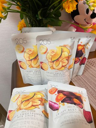 딜라이트 프로젝트 원물칩 2종 6ea(비트 믹스칩, 단호박 믹스칩) — 5점을 준 리뷰어가 2022년 4월 올린 사용 사진