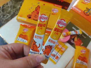 광동생활건강 [광동] 비타500데일리스틱  ★빼빼로데이★ 30포+70포+ 뚱랑이스티커+빼빼로+쇼핑백 — 5점을 준 리뷰어가 2022년 11월 올린 사용 사진