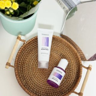 바노바기 코스메틱 바노바기 밀크 씨슬 리페어 세럼 30ml & 크림 50ml — 5점을 준 리뷰어가 2024년 5월 올린 사용 사진