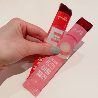 인디닥터 면역 생생 핑크 이뮨 젤리 + 타이탄 BCAA 프로틴 젤리스틱 — 4점을 준 리뷰어가 2022년 4월 올린 사용 사진
