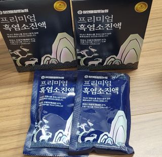 참앤들황토농원 국내산 흑염소를 정성스럽게 담은, 프리미엄 흑염소 진액 70ml x 30포 1박스 — 5점을 준 리뷰어가 2023년 1월 올린 사용 사진