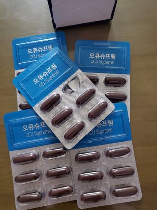 뉴트리션팩토리 비타프렙 오큐슈프림 루테인 오메가3 1050mg — 5점을 준 리뷰어가 2021년 8월 올린 사용 사진