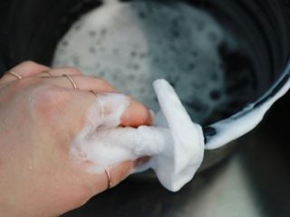 부직포나라 중금속유해물질ZERO 뜯어쓰는 주방 일회용수세미 60매 2매 — 5점을 준 리뷰어가 2022년 12월 올린 사용 사진