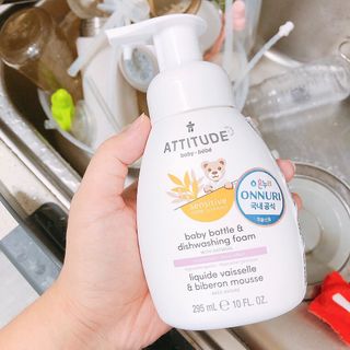 에티튜드 천연 젖병세정제 무향 아토베이비 폼타입 (295ml) 천연 친환경 비건 — 5점을 준 리뷰어가 2022년 8월 올린 사용 사진