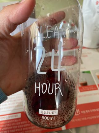 클린24시간 1BOX(5포) + 전용보틀(500ml) — 5점을 준 리뷰어가 2023년 2월 올린 사용 사진