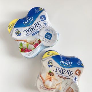 매일바이오 그릭요거트 오리지널 플레인 4개, 로스터리 커피믹스 4개 — 5점을 준 리뷰어가 2021년 12월 올린 사용 사진