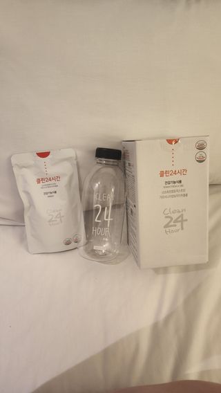 클린24시간 1BOX(5포) + 전용보틀(500ml) — 5점을 준 리뷰어가 2022년 8월 올린 사용 사진