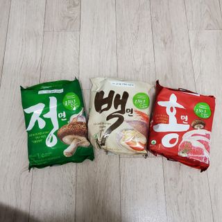 [풀무원] 자연은맛있다 정면, 백면, 홍면  세트 — 3점을 준 리뷰어가 2021년 4월 올린 사용 사진