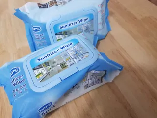 햅스 세균없는 주방 대형 2팩, HAPS sanitizer wipe — 3점을 준 리뷰어가 2022년 2월 올린 사용 사진