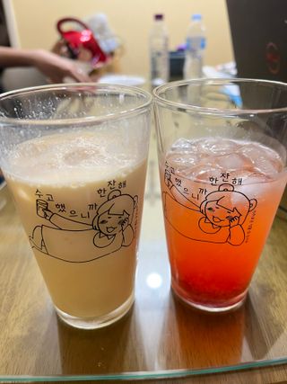 [복음자리] 바리스타 패키지 2종 랜덤발송 (딸기스무디 스틱+샤인머스캣에이드 or 망고스무디+자몽에이드) — 5점을 준 리뷰어가 2022년 7월 올린 사용 사진