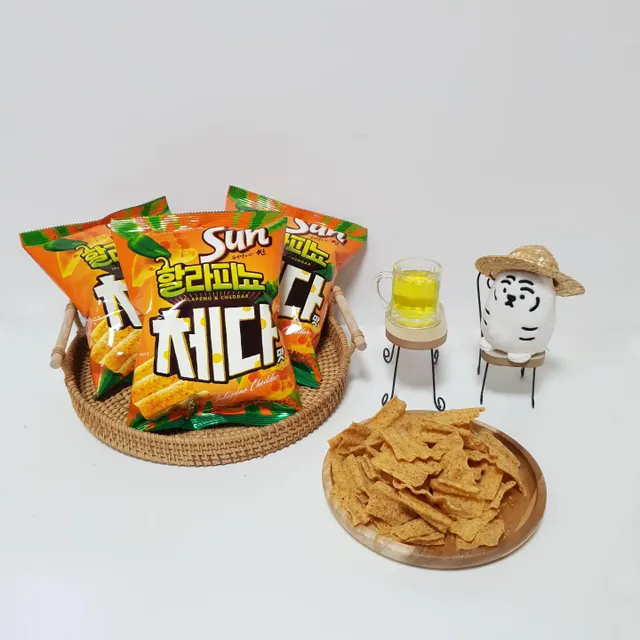 강렬한 태양의 맛 썬의 신제품, 썬 할라피뇨체다 리뷰 사진