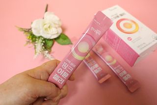 [인디닥터] 면역 생생 핑크 이뮨 젤리 — 5점을 준 리뷰어가 2022년 5월 올린 사용 사진