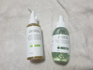 [녹산] 그린 솔루션 멀티 클렌징 오일 + 그린 솔루션 멀티 바디 미스트 — 4점을 준 리뷰어가 2022년 11월 올린 사용 사진