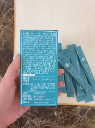 클린24시간 슬림앤유산균 1박스 (3.5g X 15포) — 4점을 준 리뷰어가 2022년 11월 올린 사용 사진