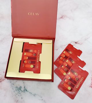 프리마인 귀족의 콜라겐, 92배 흡수율. 럭셔리 프리미엄 셀라브 콜라겐필름 30매 — 5점을 준 리뷰어가 2021년 11월 올린 사용 사진