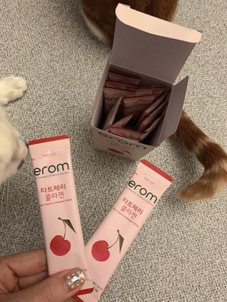이롬 erom 타트체리 콜라겐 — 4점을 준 리뷰어가 2021년 3월 올린 사용 사진