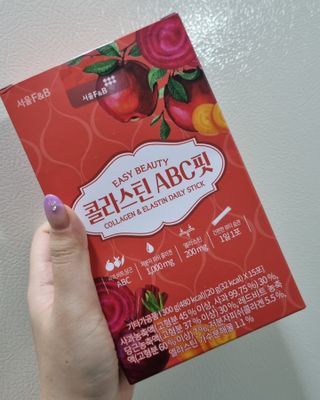 서울에프엔비 콜라스틴 3종 뷰티젤리스틱 45입 [ABC핏 15입 /  석류핏 15입 / 청스피루리나 15입] — 5점을 준 리뷰어가 2021년 9월 올린 사용 사진