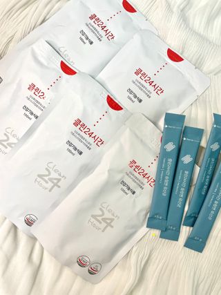 클린24시간 1BOX(5포) + 전용보틀(500ml) — 5점을 준 리뷰어가 2023년 6월 올린 사용 사진