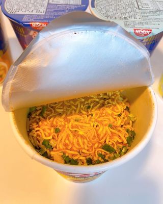 NISSIN 닛신 컵누들  4종 - 씨푸드오리지날, 씨푸드 스파이시, 씨푸드 커리, 씨푸드 XO소스 — 5점을 준 리뷰어가 2022년 4월 올린 사용 사진