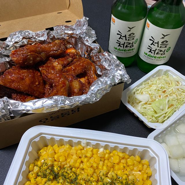 [오늘통닭 수유본점] 콘치즈닭 리뷰 사진