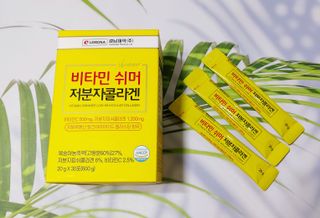 자연에온 경남제약 비타민 쉬머 저분자콜라겐 20g x 30포 — 5점을 준 리뷰어가 2021년 12월 올린 사용 사진