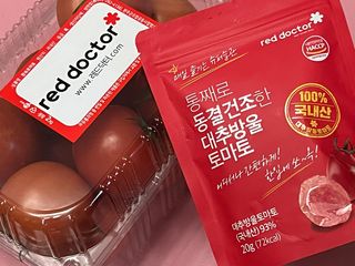 레드닥터 완숙토마토 + 통째로 동결건조한 대추방울토마토 — 5점을 준 리뷰어가 2022년 11월 올린 사용 사진