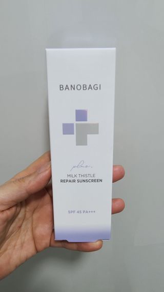바노바기 코스메틱 바노바기 밀크씨슬 리페어 시카 선스크린 플러스 50ml — 5점을 준 리뷰어가 2023년 3월 올린 사용 사진