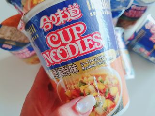 NISSIN 닛신 컵누들  4종 - 씨푸드오리지날, 씨푸드 스파이시, 씨푸드 커리, 씨푸드 XO소스 — 5점을 준 리뷰어가 2022년 3월 올린 사용 사진