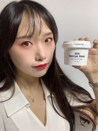 리더스코스메틱 리더스 밀크 스폰지 마스크 — 4점을 준 리뷰어가 2021년 9월 올린 사용 사진