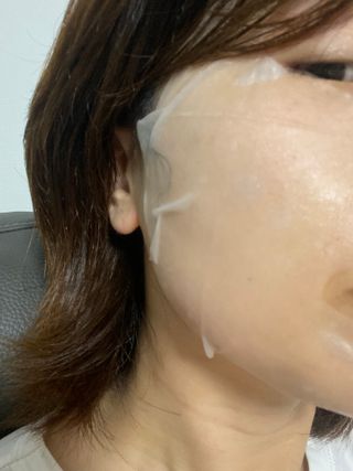 아미퓨어 촉촉하고 밝은 피부를 만들어주는 1일1팩, 아미노이펙트 마스크 10매 — 3점을 준 리뷰어가 2021년 7월 올린 사용 사진