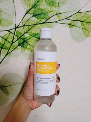 나나스킨 캐모마일아쿠아수딩토너 — 5점을 준 리뷰어가 2021년 3월 올린 사용 사진