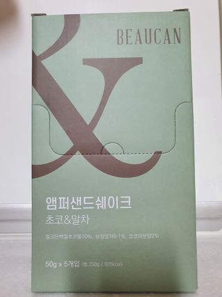 [뷰캔] 건강한 식사대용 앰퍼샌드 단백질 쉐이크 초코&말차 50g — 4점을 준 리뷰어가 2022년 6월 올린 사용 사진