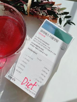 [큐라에스] 최신 다이어트 원료! 6중 기능성 더블컷팅 126g(2주일 분) — 5점을 준 리뷰어가 2024년 1월 올린 사용 사진