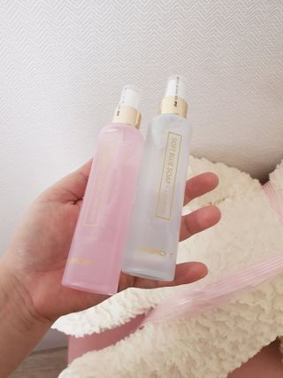 멈칫 X 최준 헤어 앤 바디미스트 소프트블루솝, 마젠타레이디 2종 — 5점을 준 리뷰어가 2021년 8월 올린 사용 사진