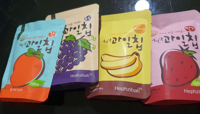 아비삭 과일칩 딸기, 감, 포도, 바나나 4종 리뷰 사진