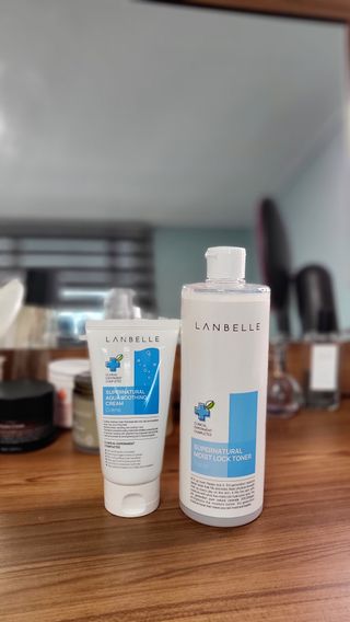 랑벨 수퍼내츄럴 수분잠금 토너 500ml (수분, 보습, 피부장벽 토너) — 5점을 준 리뷰어가 2022년 4월 올린 사용 사진