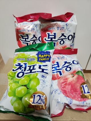 청포도캔디 복숭아캔디 — 5점을 준 리뷰어가 2022년 11월 올린 사용 사진