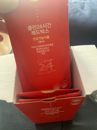 클린24시간 레드박스 1BOX(5포) + 전용보틀(500ml) — 5점을 준 리뷰어가 2024년 1월 올린 사용 사진