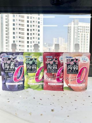 ORIHIRO 오리히로 곤약젤리 제로칼로리 130g 4종 4팩(맛별로 1팩씩) — 5점을 준 리뷰어가 2023년 1월 올린 사용 사진